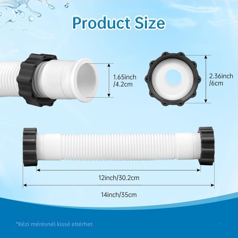PVC tömlő Intex homokszűrő pumpához — Kompatibilis Intex Sand Filter Pump, Modell: Tömlő
