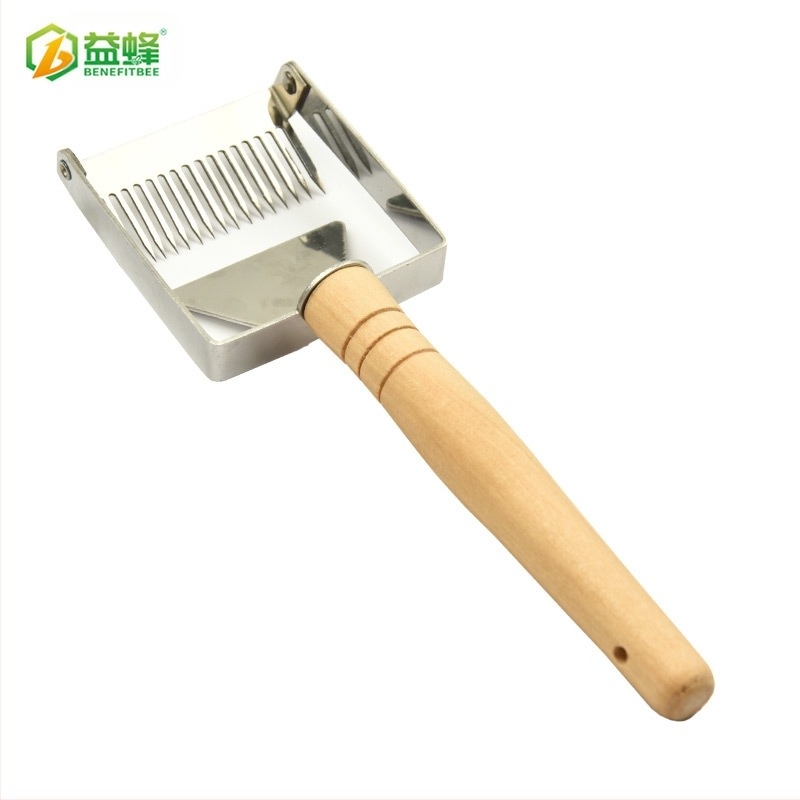 Bee UF13-1C Mézvágó villa, multifunkcionális, rozsdamentes acél + tölgyfa
