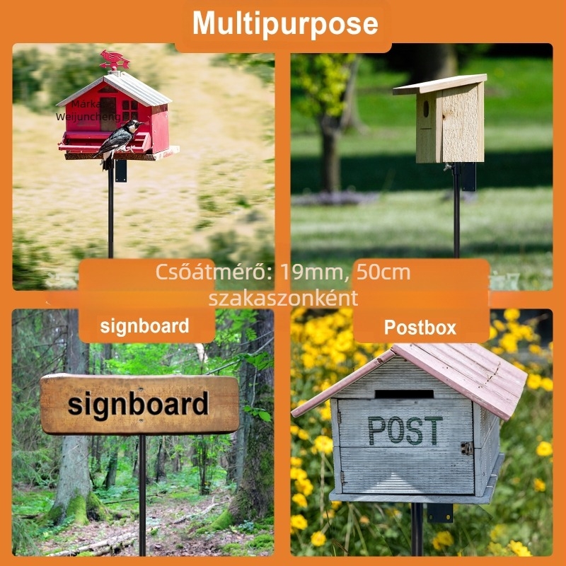 Weijuncheng vasból készült kertdekoratív madáretető oszlop