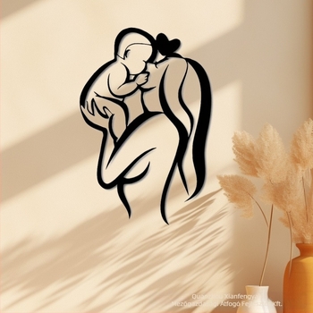 Vasból készült falidísz, modern minimalista dizájn a nappaliba és a hálószobába