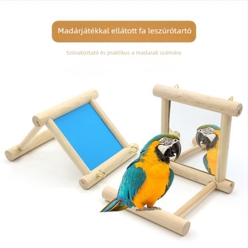 Papagáj harang játék és madárállvány — kalitkához tartozék (Anyag: Egyéb; Eredet: Egyéb; Import: Nem; Madaraknak)