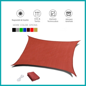 Kültéri bútorok árnyékoló vitorla, ezüstös bevonatú poliészter anyag, modern minimalist design, kinyitható