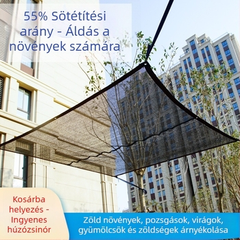 Szukkulensek cserépben – háromszálas tömör HDPE árnyékoló háló, napvédő és hőszigetelés, kertben, teraszon és udvaron