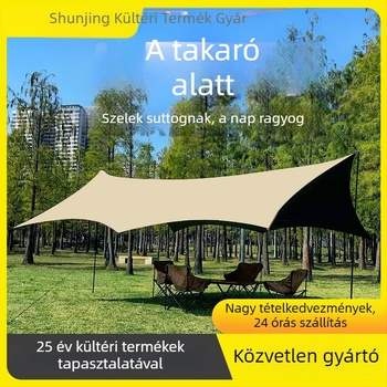 Oxford textilből készült canopy sátor kempingezésre, pillangó alak, (3000mm vízállóság)