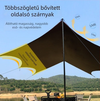 Oxford textilből készült canopy sátor kempingezésre, pillangó alak, (3000mm vízállóság)