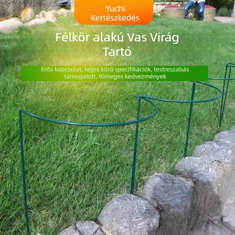 Kertészeti vas oszlop a növények támogatására, Q195 acélcső + PE burkolat, kerthez — Yuchi Gardening