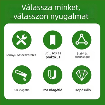 Műanyag bevonatú acél futónövény-támfal kültéri kertekhez és erkélyekhez; rózsa-támasz, pergola keret, kertészeti keret-képernyő