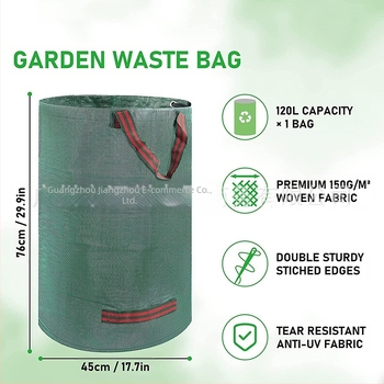 Kerti szemeteszsák, PP anyagból, udvari szemétre, nem importált