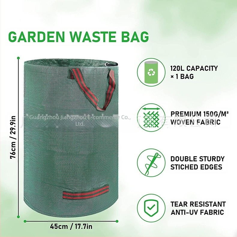 Kerti szemeteszsák, PP anyagból, udvari szemétre, nem importált