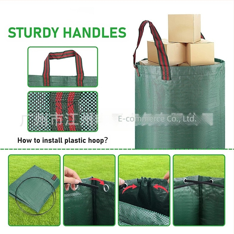 Kerti szemeteszsák, PP anyagból, udvari szemétre, nem importált