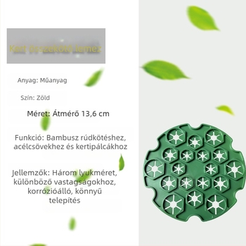 Kerti dekoratív díszek – műanyag rögzítő bambusz oszlopokhoz és acélcsövekhez