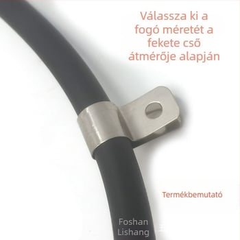 On Force 304 rozsdamentes acél R-típus vezetékcsipesz földeléshez és tűzálló kábelekhez, kábelrendezés, egycsöves kivitel, 3–20 használati tartomány