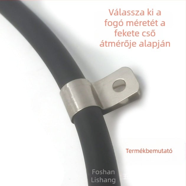 On Force 304 rozsdamentes acél R-típus vezetékcsipesz földeléshez és tűzálló kábelekhez, kábelrendezés, egycsöves kivitel, 3–20 használati tartomány