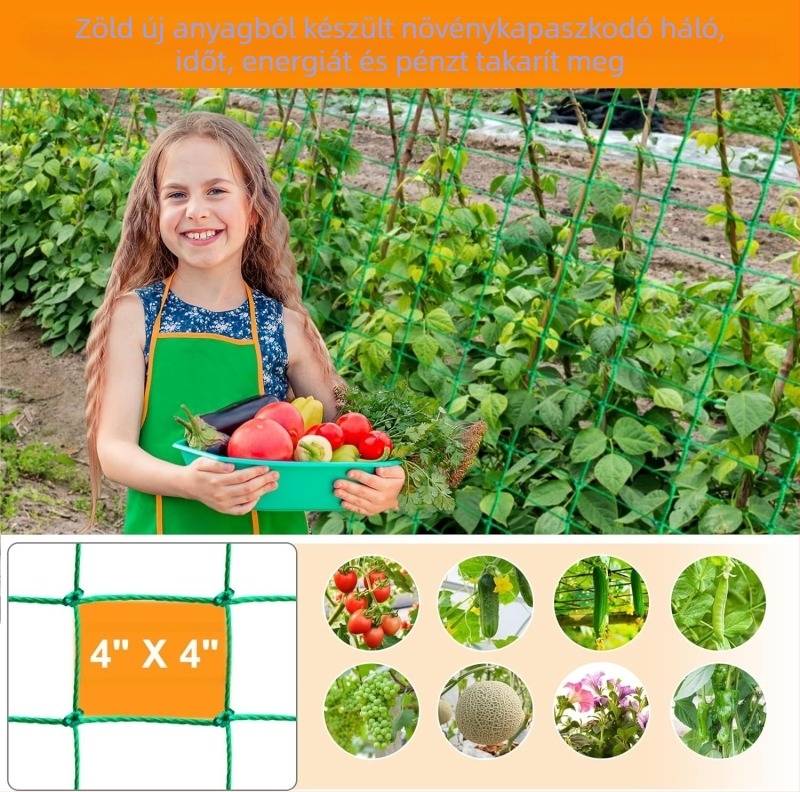 Ruigeng Műanyag növénykúszó háló — alkalmas uborkára, paradicsomra és más kúszónövényekre