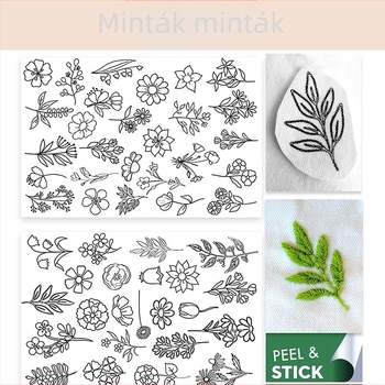 Vízben oldódó nemszövött ragasztó nyomtatott mintával, EVA-polimer alapú, öntapadós, mosásálló