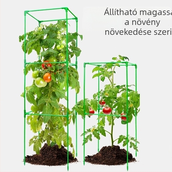 Erkélyre tervezett paradicsom-trellisz és kapaszkodó növények támogató oszlop – uborkához, babhoz és rózsákhoz