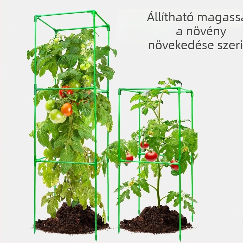 Erkélyre tervezett paradicsom-trellisz és kapaszkodó növények támogató oszlop – uborkához, babhoz és rózsákhoz