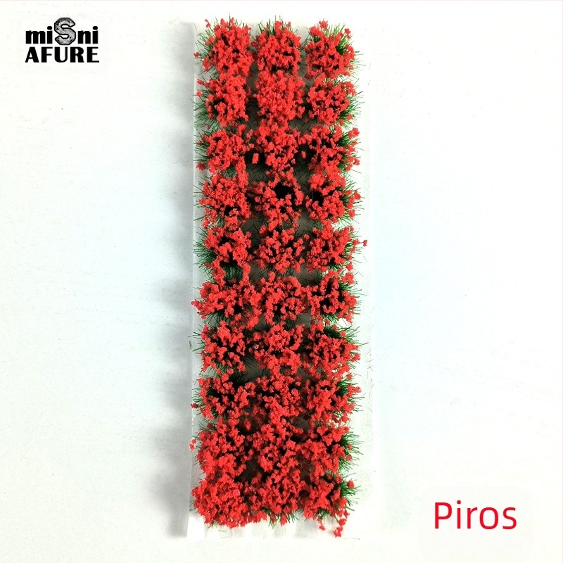 Virágcsoportos mikrotáj-modell – gyanta, Times miniature model, 1 doboz/30 darab, DIY lehetséges, összeszerelt