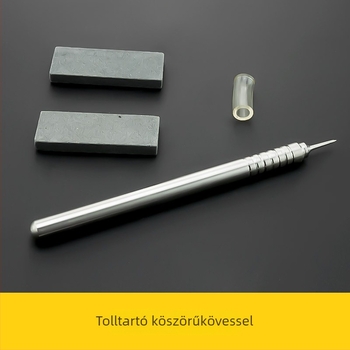 Rozsdamentes acél segéd jelölő toll Gundam modellekhez, precíziós, csiszoló kővel (Jiuling • Kína • kőfeldolgozás)