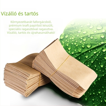 Kraft papírból készült vetőmag zacskó varrt hüvellyel