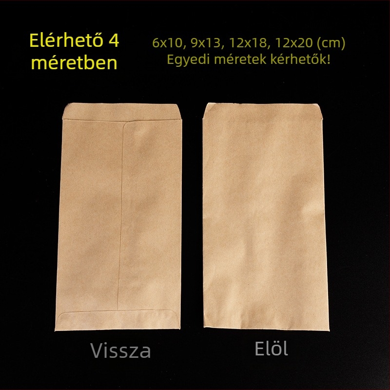 Kraft papírból készült vetőmag zacskó varrt hüvellyel