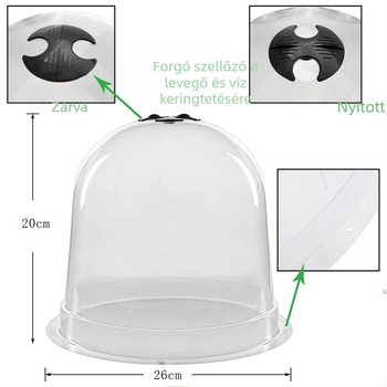 Kimang PET palánta védőfedél üvegházhoz és palánta ápoláshoz