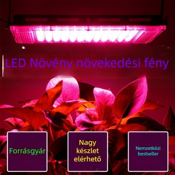LED növénytermesztő lámpa teljes spektrummal, 50 LED-del, üvegházhoz, 220V, IP65, alumínium ötvözet ház, élettartam 30000 óra