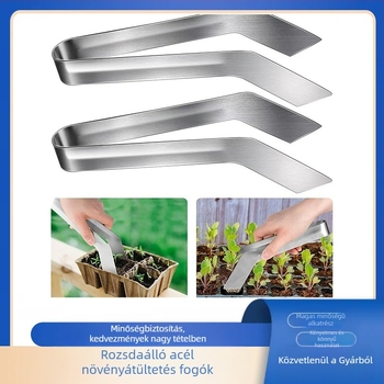 JH rozsdamentes acél növényátültető csipesz kertészkedéshez