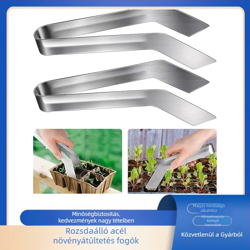JH rozsdamentes acél növényátültető csipesz kertészkedéshez