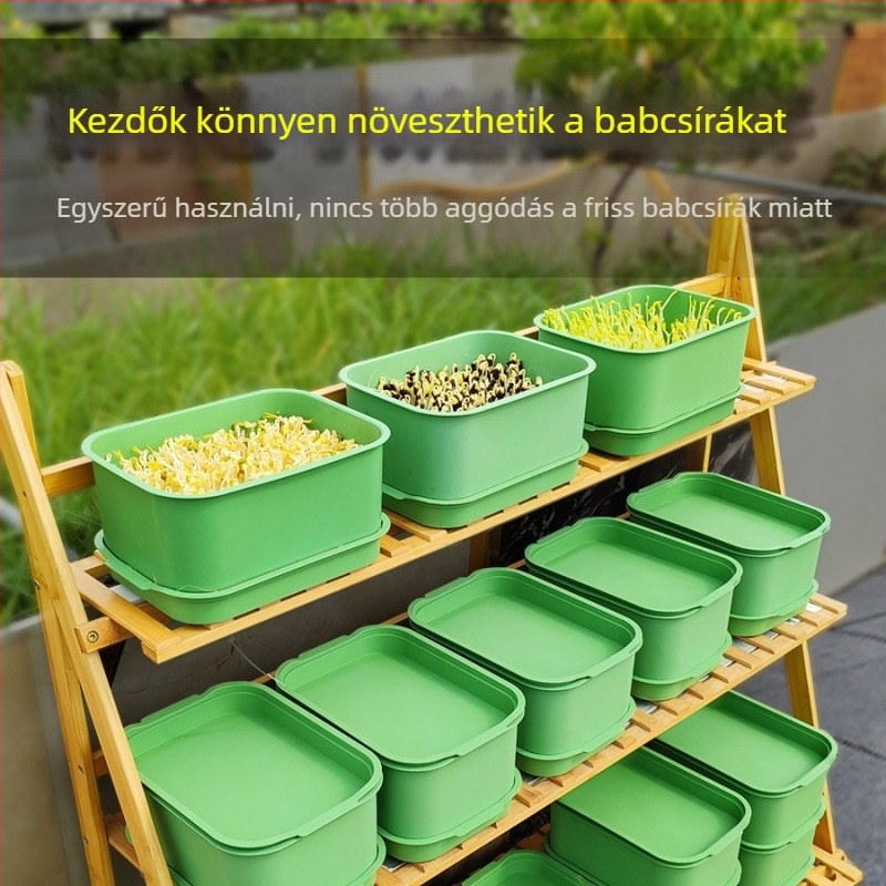 2-tálcás szaporítótál babcsírához, műanyag asztali tál, Wei Zhaoye