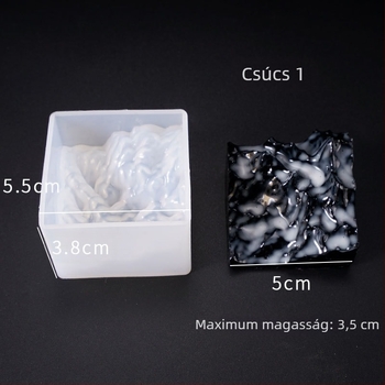 Silikon süteményforma, szabálytalan hegycsúcs Forma, DIY kristálygyanta projektekhez