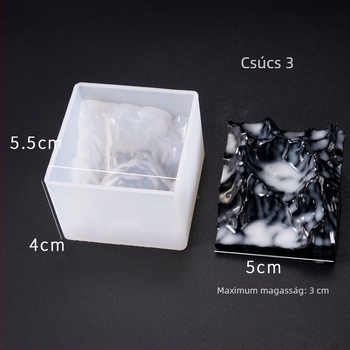 Silikon süteményforma, szabálytalan hegycsúcs Forma, DIY kristálygyanta projektekhez