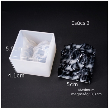 Silikon süteményforma, szabálytalan hegycsúcs Forma, DIY kristálygyanta projektekhez