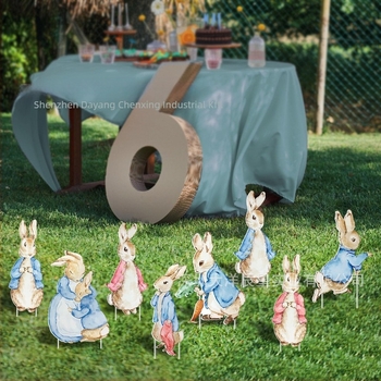 Húsvéti nyuszi kerti tábla szúrható kivitel - kültéri dekoráció, retro stílus, Ocean márka