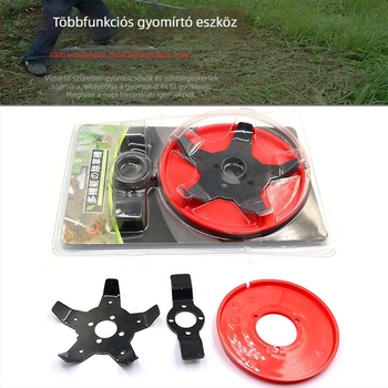 NOHOO acél gyomirtó kés tartozék fűnyírófejhez – kert- és mezőgazdasági használat, tömeg 0.3 kg