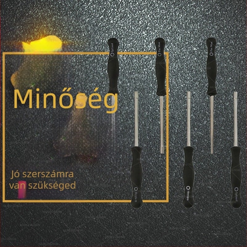 Karburátor-beállító csavarhúzó láncfűrészhez és fűnyíróhoz – LISM, szigetelt, nikkel-króm rozsdamentes acél, 10 bit típus