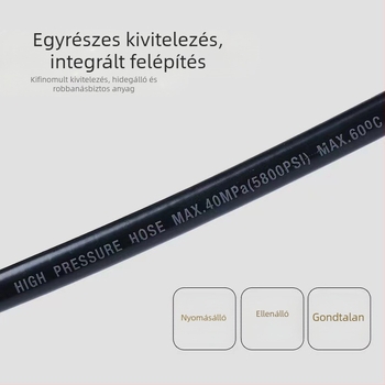 Kiterjesztett nyomású autómosó pisztoly, rozsdamentes acél fej, műanyag fogantyú, permetezési távolság 8–10 m, nyomás 4000 psi