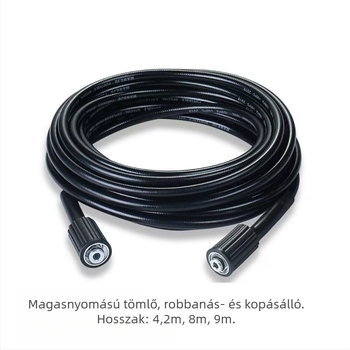 Kiterjesztett nyomású autómosó pisztoly, rozsdamentes acél fej, műanyag fogantyú, permetezési távolság 8–10 m, nyomás 4000 psi