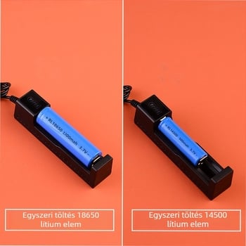 Renlong Electronics USB Li-ion akkumulátor töltő 18650/14500, egycsatornás, 4.2V 1A, CE tanúsított