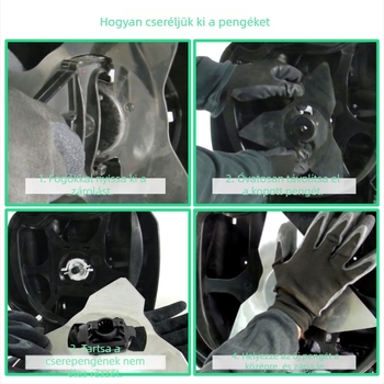 Rozsdamentes acél RC egy darabos háromszög alakú nagy fűnyíró kés kerthez, 355 g