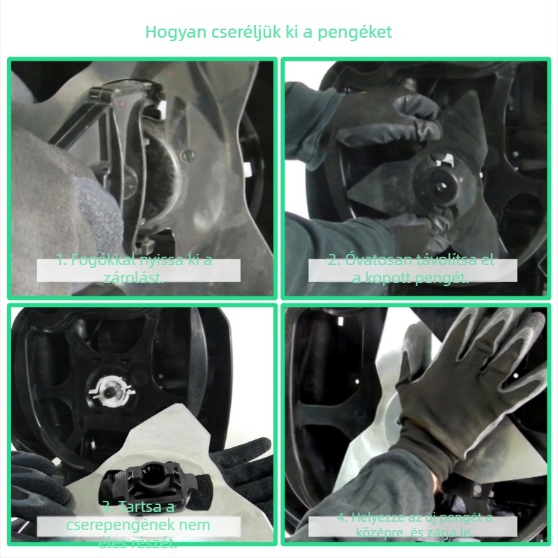 Rozsdamentes acél RC egy darabos háromszög alakú nagy fűnyíró kés kerthez, 355 g