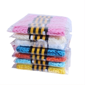 Poliészter csipke szalag ruházathoz, S-alakú vízhullám minta, ívelt él, Jumbo márka