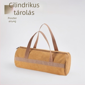 Cilindrikus vászon tároló táska – sokoldalú utazáshoz