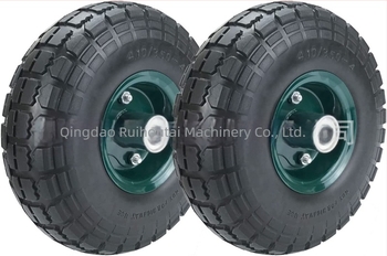 Raktári kocsihoz szolid kerék – PU habos kerék, acél küllők, belső cső, maximális teher 265 kg, maximális nyomás 200 psi, testreszabható csapágy