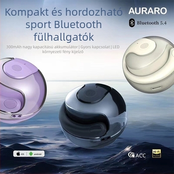 Levegővezetéses nyakpántos fejhallgató zajszűréssel, 8+ óra üzemidő, Bluetooth 5.0, 10 m hatótáv, IPX5 vízálló