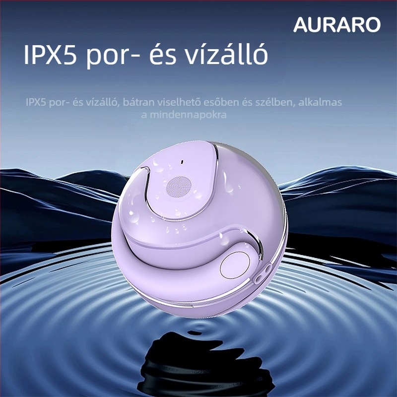 Levegővezetéses nyakpántos fejhallgató zajszűréssel, 8+ óra üzemidő, Bluetooth 5.0, 10 m hatótáv, IPX5 vízálló