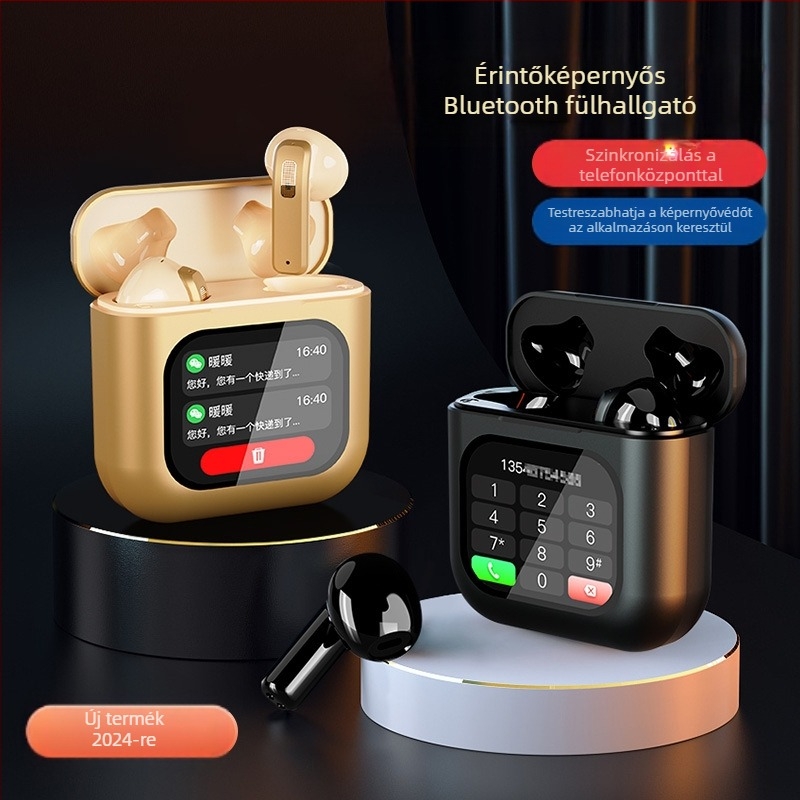 TWS Bluetooth sport fülhallgató érintéses vezérléssel, zajszűrés, 8 GB beépített MP3 memória, IPX5, Bluetooth 5.4