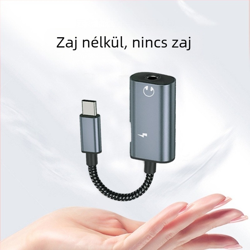 SALAMOER JS-39 Type-C fejhallgató adapter kábel Android eszközökhöz, Type-C interfész, licencelt magánmárka