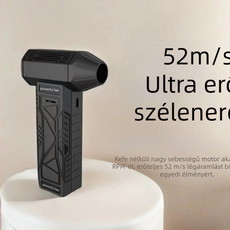 Kézi, hordozható, vezeték nélküli ventilátor por kiűzésére, kültéri használatra, kempingre és autóhoz, USB táplálású