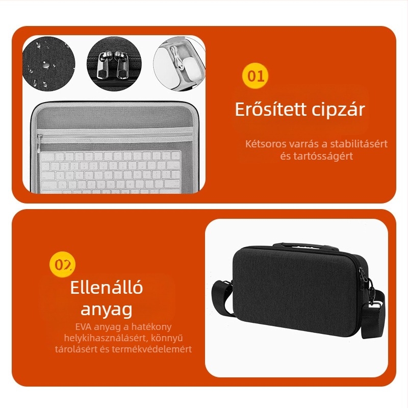 AHD-565 EVA számítógép kiegészítő csomagoló táska, nyomófilm és varrás, teherbírás 8 kg